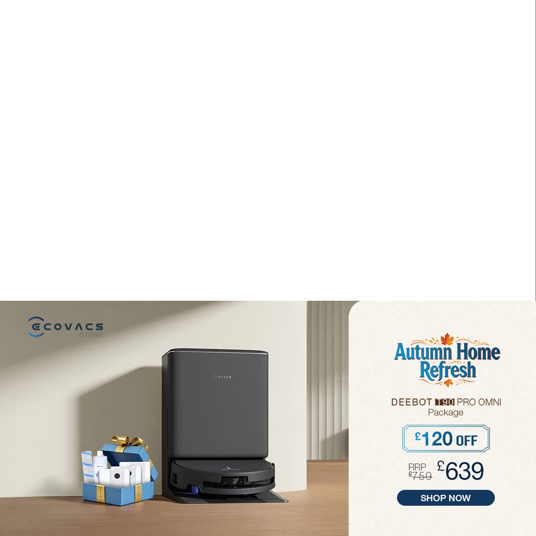 Autumn Home Refresh: DEEBOT T90 PRO OMNI Package at £639 – Save £120!
