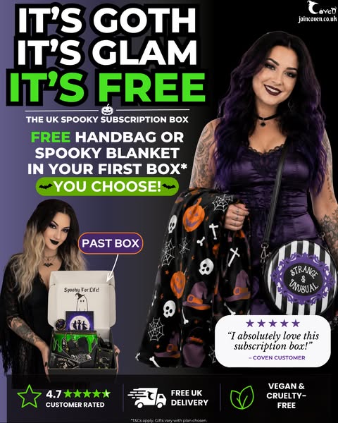 FREE Handbag or Spooky Blanket — You Choose!