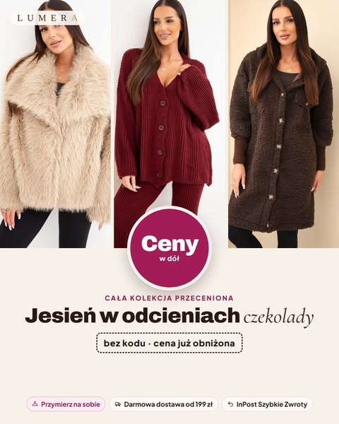 Jesień w odcieniach czekolady · ceny w dół