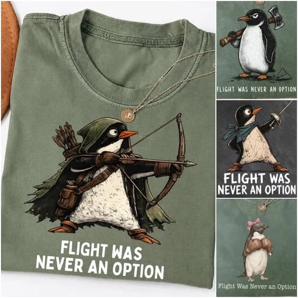 Swashbuckling Penguin Retro Tee