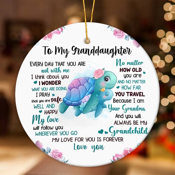 Gift For Granddaughter/Daughter - My Love For You Is Forever - Ceramic Ornament