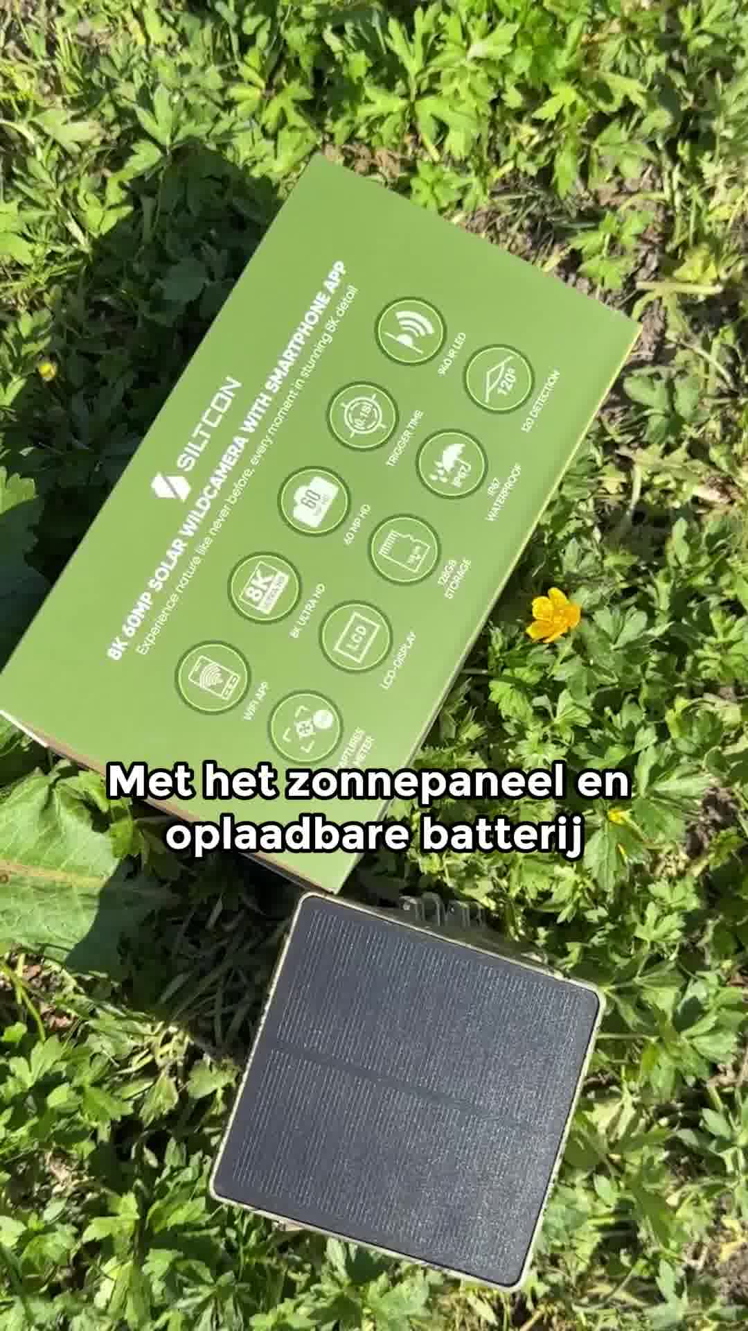 8K Wildcamera met Zonnepaneel