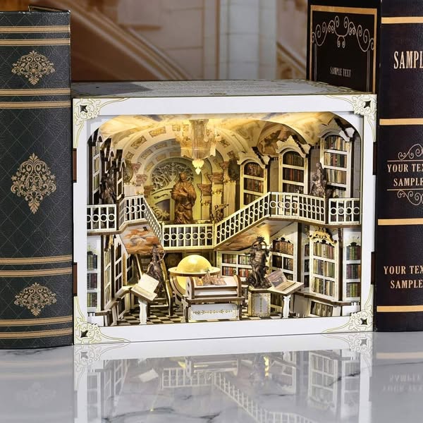 Library of Gods Max - DIY Book Nook Kit - Library of Gods Max + Dust Cover