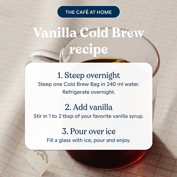 Tomorrow’s cold brew starts tonight
