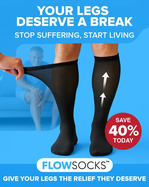 Say goodbye to swollen and aching legs with FlowSocks! 4.8/5