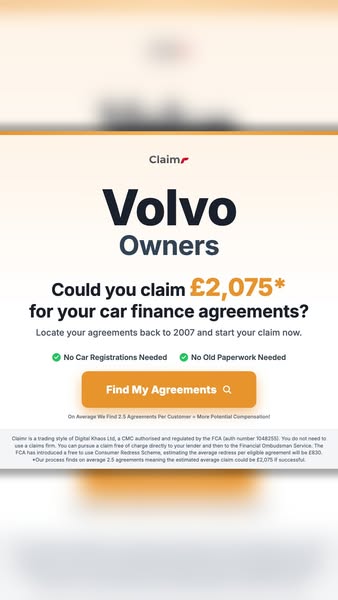 Volvo on Finance? Are you Eligible to claim?