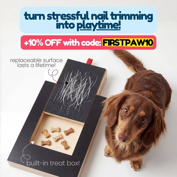 Turn stressful nail trimming into PLAYTIME with treats!