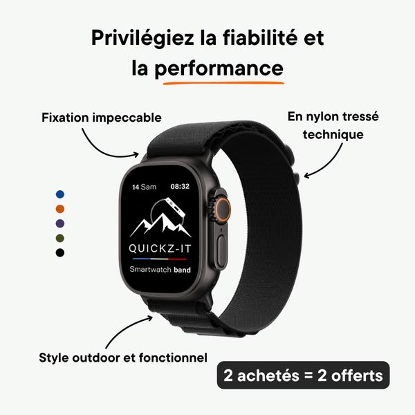 RUPTURE IMMINENTE ! 2+2 bracelets offerts Ajoutez-les vite à votre panier Livraison en 48H !