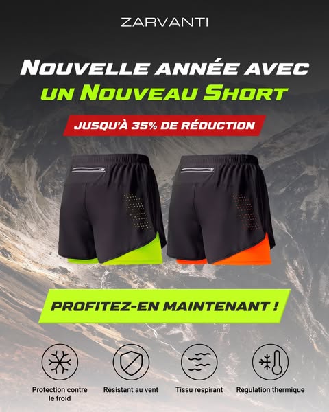 Le short de running 2 en 1 ultime.