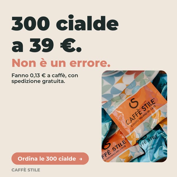 300 cialde ESE a 39 € · spedizione gratis