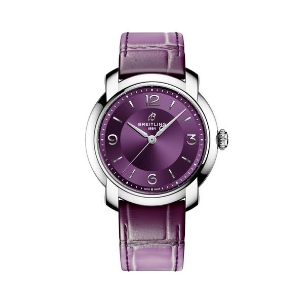 Breitling Lady Premier Automatic 36, Stainless steel-Purple