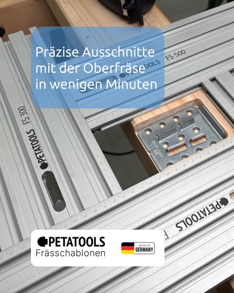 Präzise Ausschnitte mit der Oberfräse in wenigen Minuten