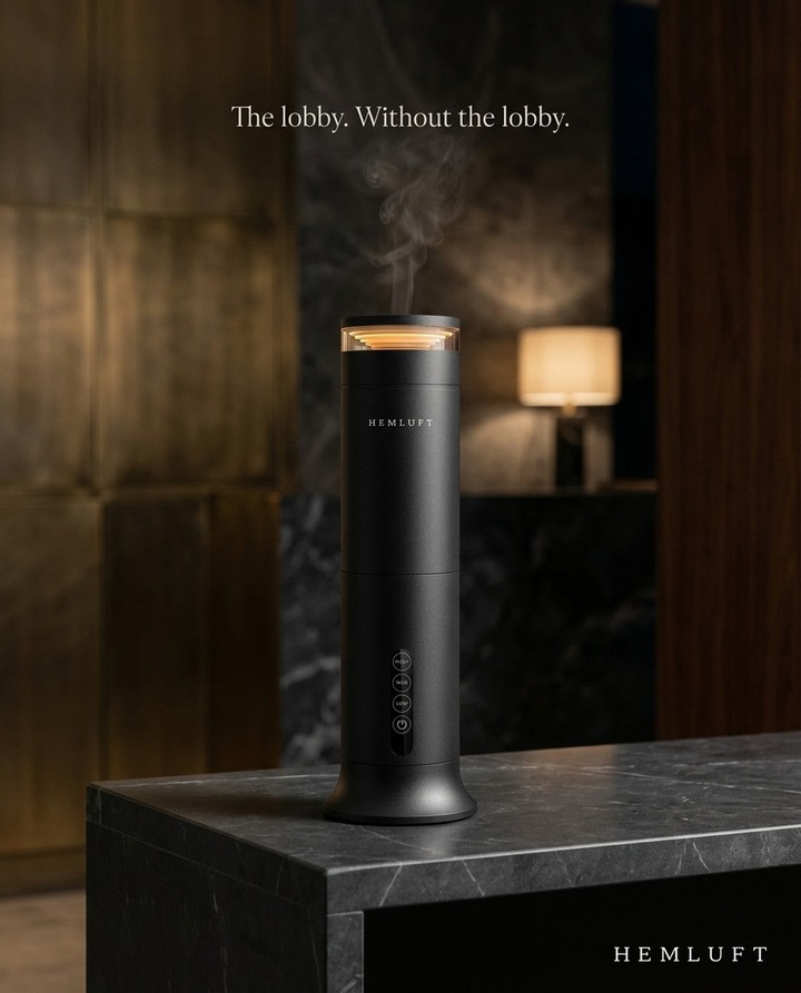 The hotel-lobby scent machine, sized for your sideboard