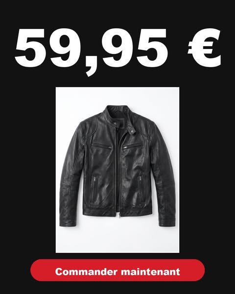 Veste en cuir à 59,95 €