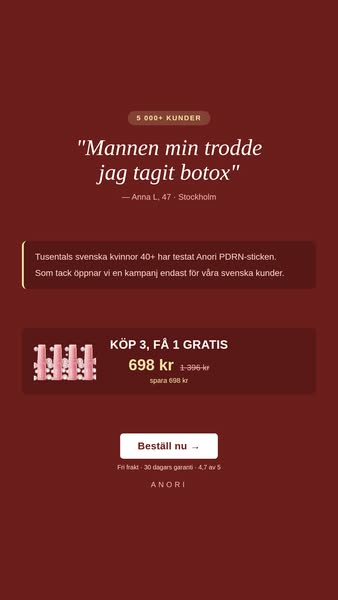 Yngre hy utan nålar