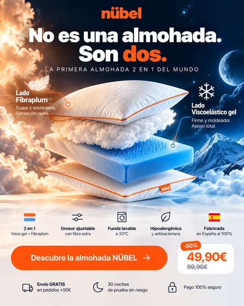 Dos almohadas. Una NÜBEL.