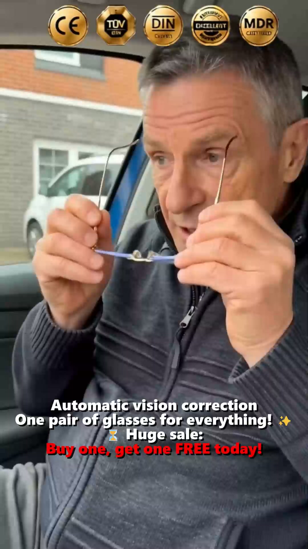 Ditch your 3 pairs of glasses: The 3-in-1 photochromic glasses you can wear anywhere.