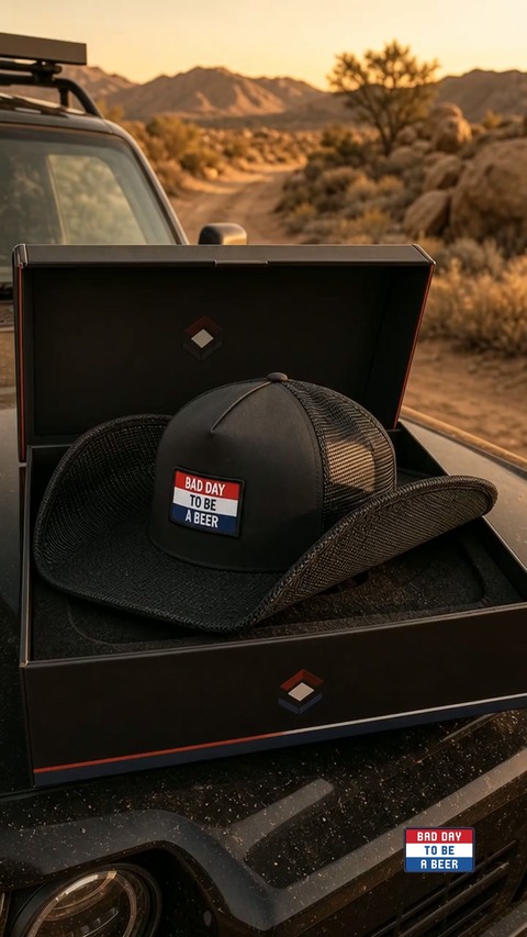 A cowboy hat designed for weekend plans.