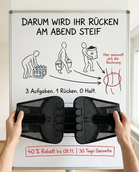 WIEDER DA: Ihre Rückenentlastung ist zurück