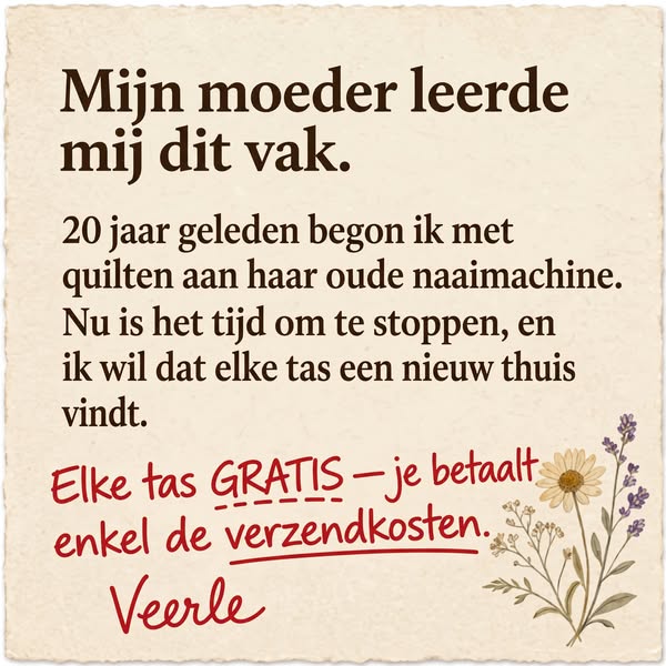 Elke Tas Is Nu Gratis