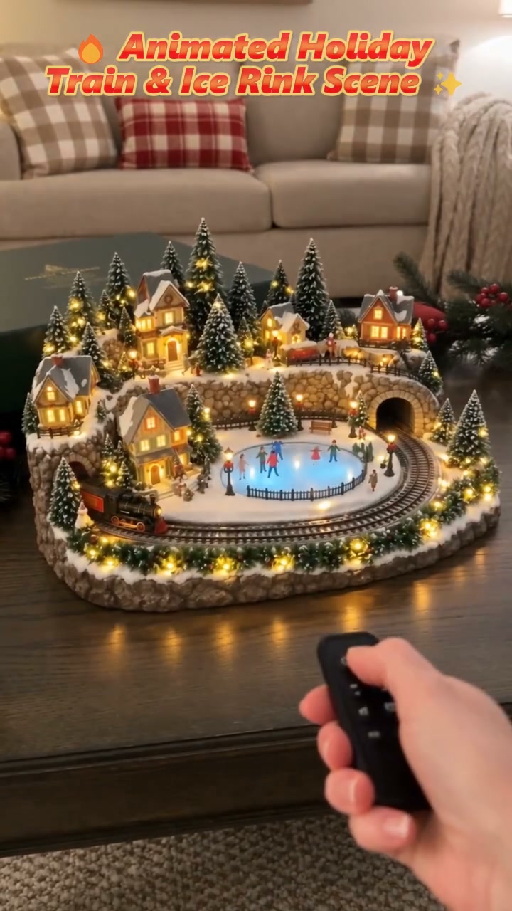 A Little Christmas Village That Comes to Life