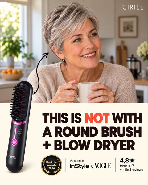 Not a round brush. Not a blow dryer.
