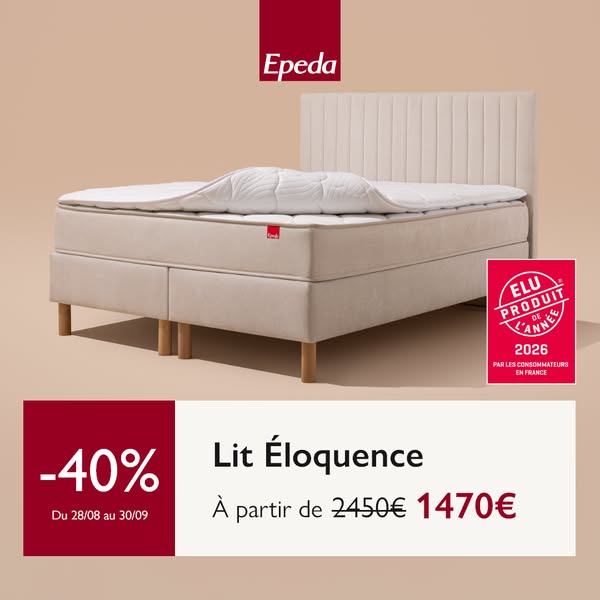 40% sur votre lit