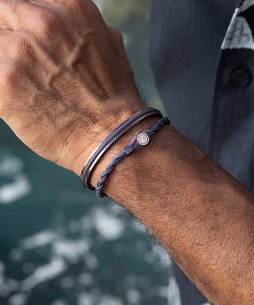 Pig & Hen Navarch 6mm Slate Gray | Bronze | Cuff Bracelet