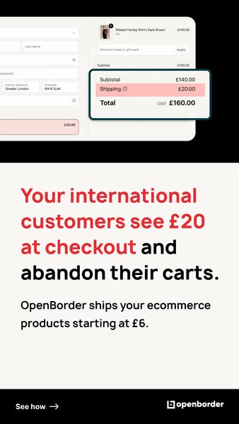International shipping from £6