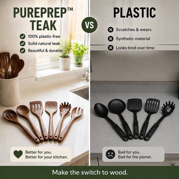 50% Off Best Selling Non-Toxic Teak Kitchen Utensils