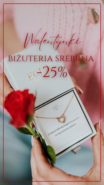 25% na srebrną biżuterię walentynkową