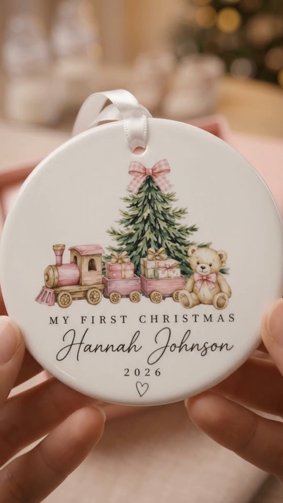 Personalized Baby First Xmas Newborn Ornament
