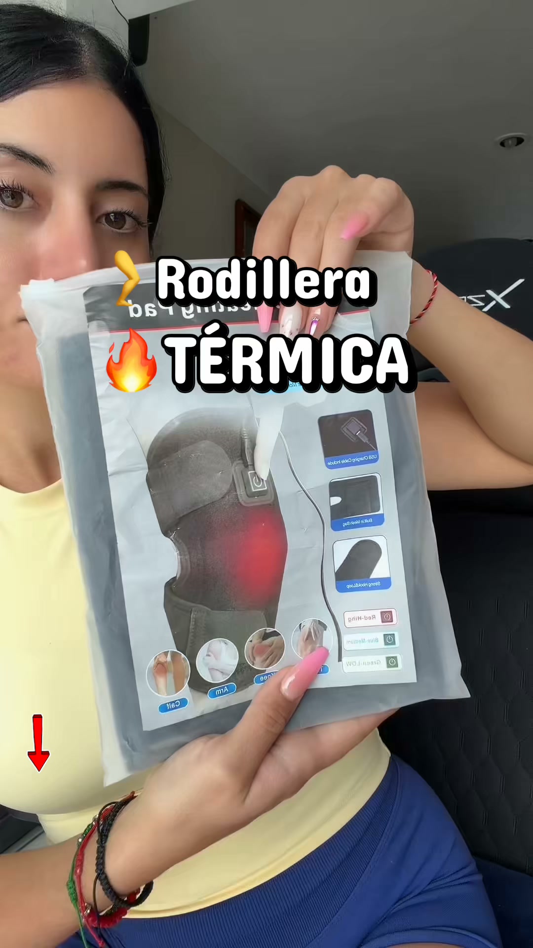 Rodillera Térmica con Calor y Masaje por Vibración