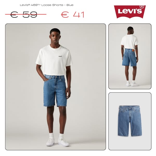 Levi's® 469™ Loose Shorts - Blue