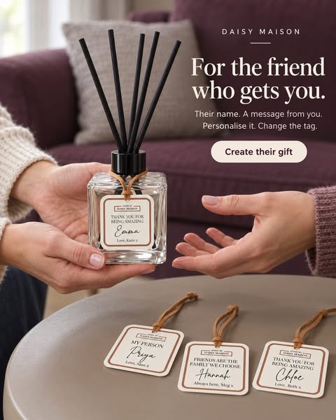 Personalised Friendship Reed Diffuser