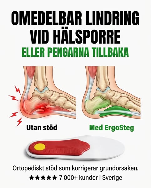 Stabilt fotvalvsstöd • Testa i 30 dagar