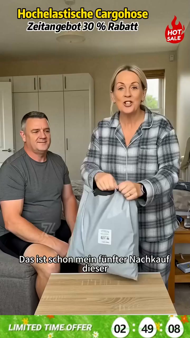 Letzter Tag 70% Rabatt!MultiPants – Hochelastische, strapazierfähige Cargohose mit vielen Taschen