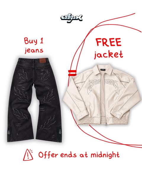 FLARE FIT ZIPPED JEAN FLAMES