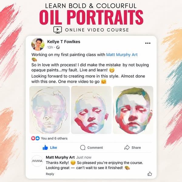 Paint Modern Oil Portraits - 50% off