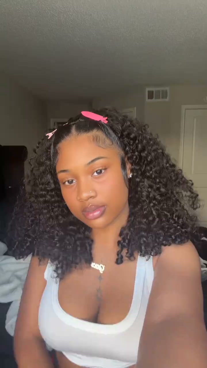 3 In 1 Half Wig | Burmese Curly Glueless Wear Go Half Wig With Elastic Drawstring Seamless Flip Over Wig