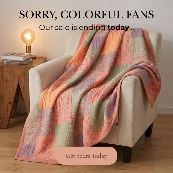 Colorful Cotton Square Quilt