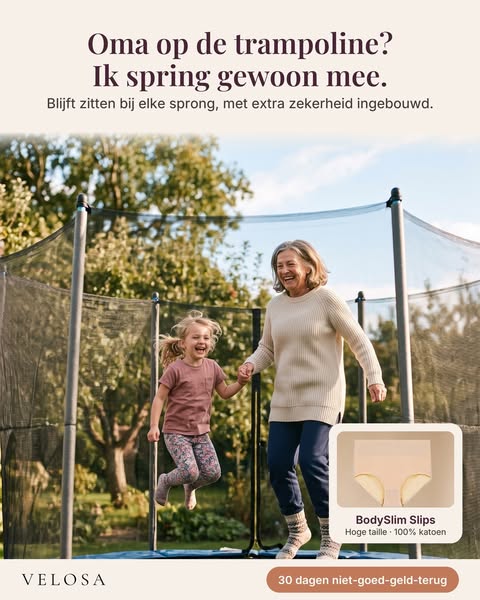 Oma springt gewoon mee