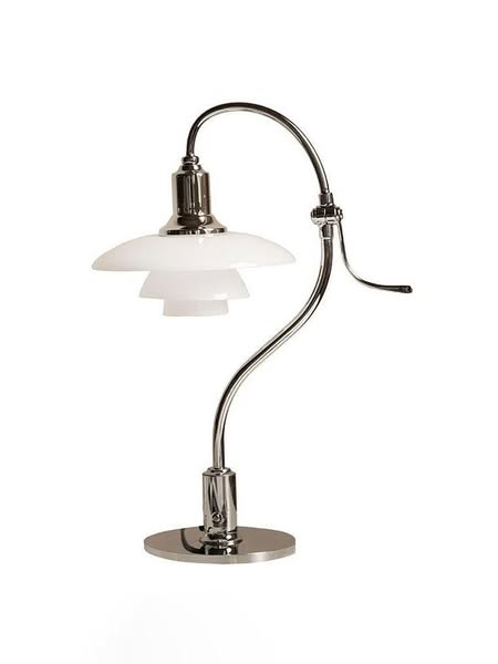 Fragezeichen-Tischlampe Durchmesser 29 cm x Höhe 42 cm-Chrom-EU-Stecker