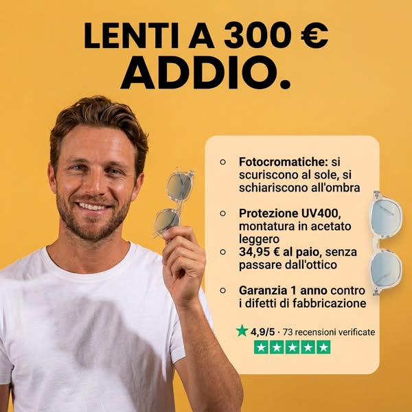 Fotocromatiche, senza il prezzo dell'ottico