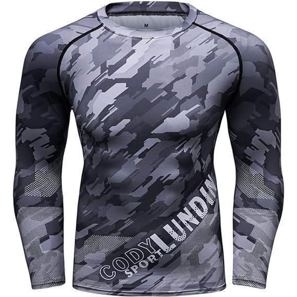 Grey Army Long Sleeve Rash Guard