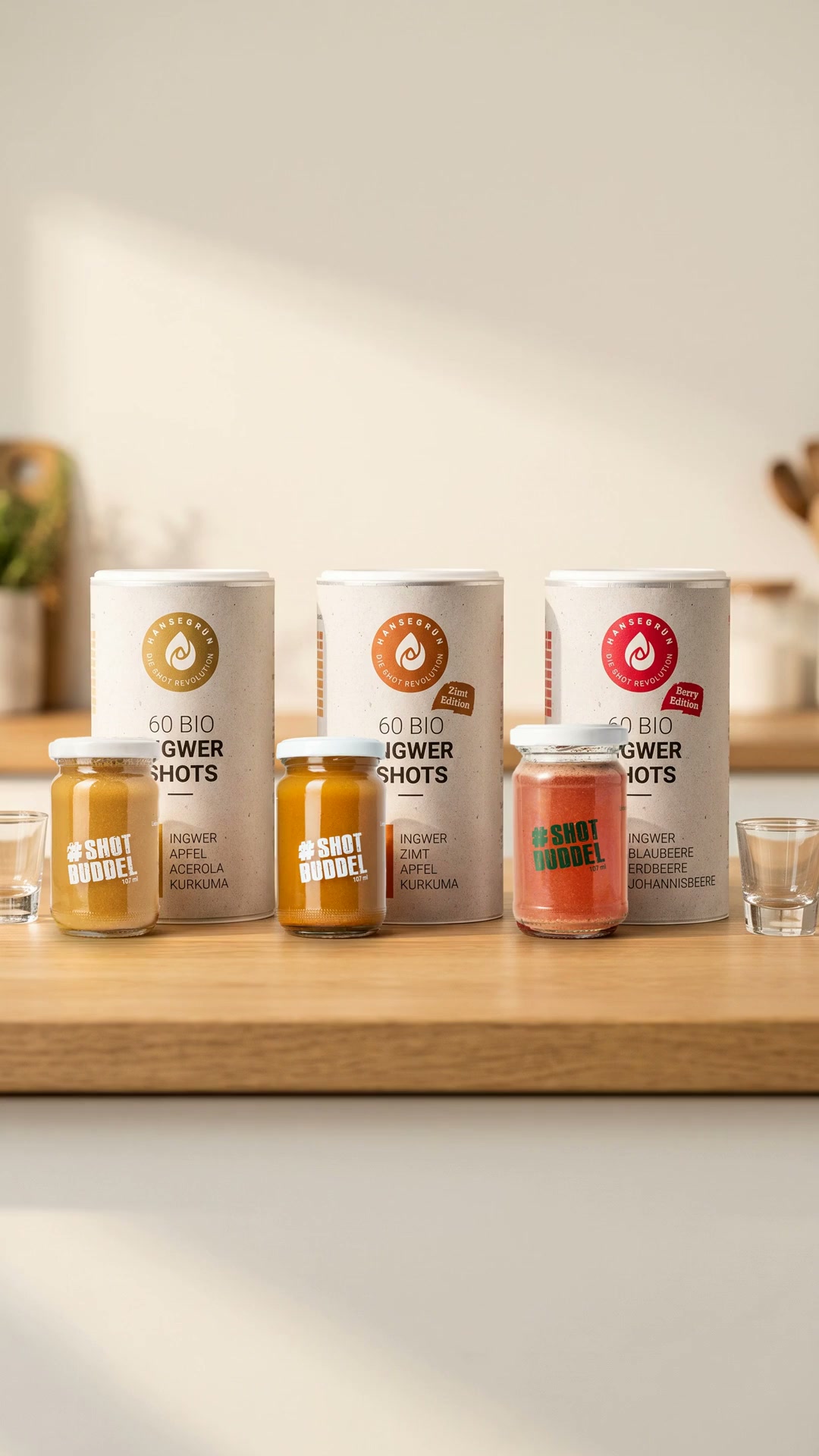 3 Ingwer-Shots probieren, 20 % sparen