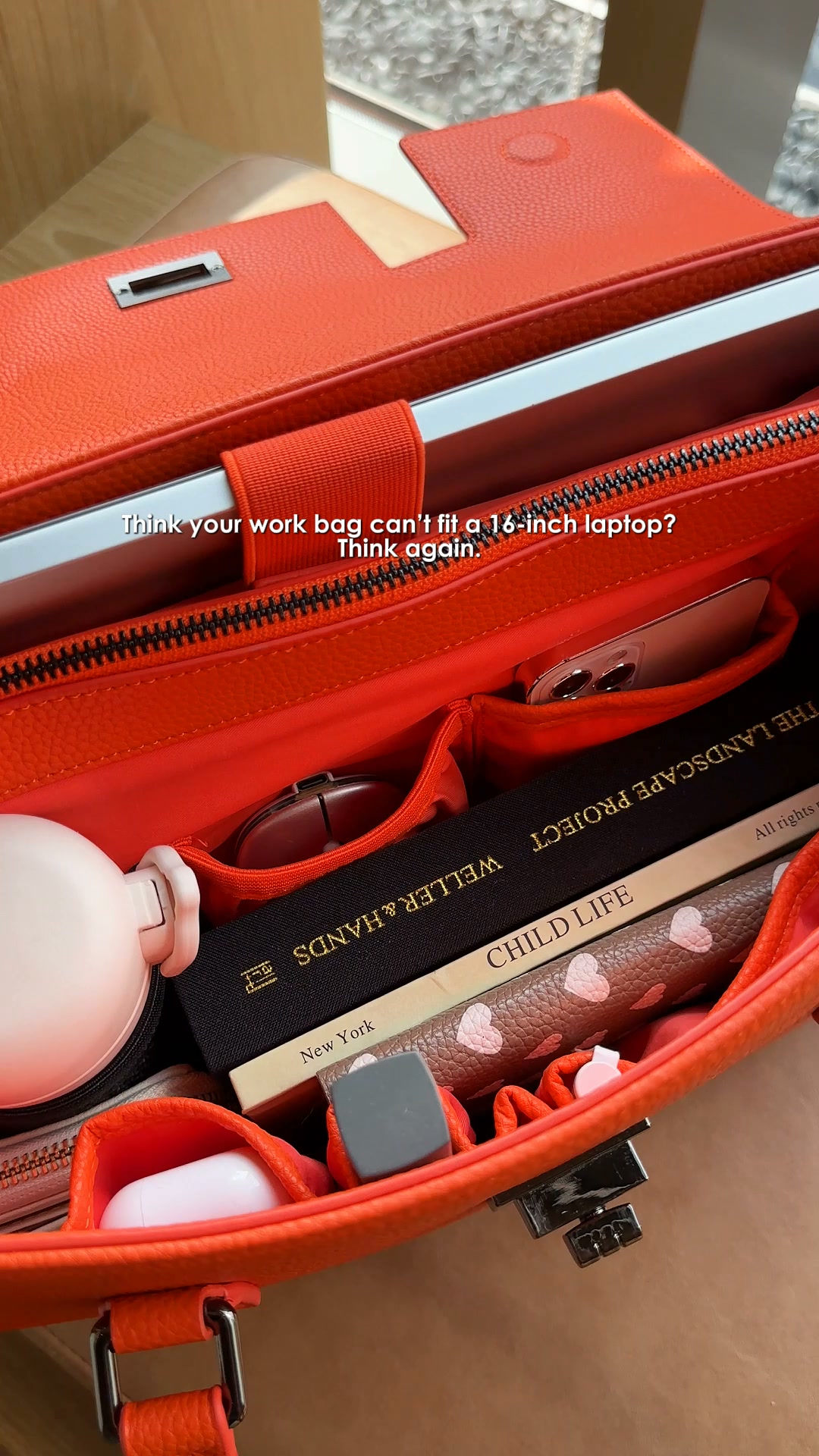 Business & Laptop handbag Jolene large orange | Fits up to 16