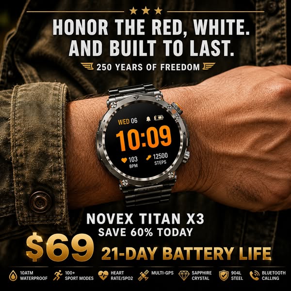 $69. GPS. 21-Day Battery. Waterproof. Calls & Notifications on your wrist. Health tracking 24/7.
