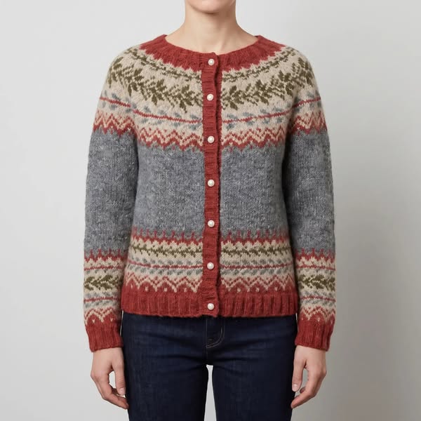 The cardigan whose classic stripe does the styling for you. Lesley — £34.95.