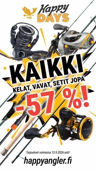 Kaikki kelat, vavat ja setit alehinnoin! Jopa -57 %.